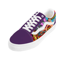 Load image into Gallery viewer, Miripolsky Iconic LA Men&#39;s and Women&#39;s Classic Skateboarding Shoe in Pulsating Planetary Purple.
